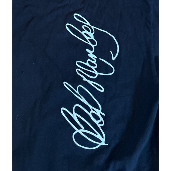 Bob Marley Shirt Cancun Mexico Graphic T-Shirt Size Large Black with Signature - Picture 4 of 5